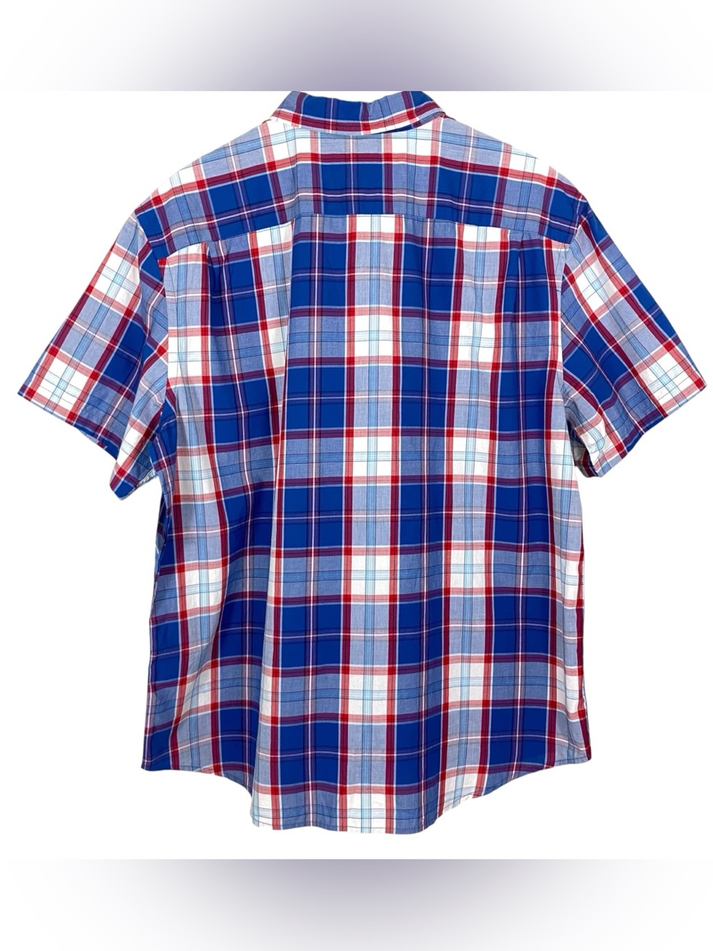 Old Navy Mens The Everyday Shirt Size XL Red White Blue Plaid Button Up Cotton - Picture 2 of 15
